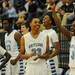 The Skyline bench reacts to a dunk by Jordan Woods during the second half against Chelsea at Skyline on Tuesday night.  Melanie Maxwell I AnnArbor.com